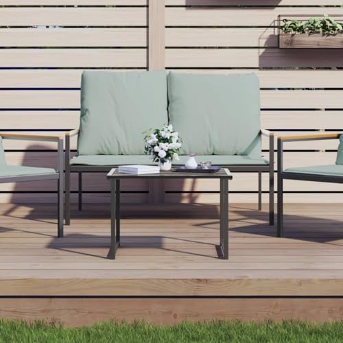 Youuihom Gartentisch Anthrazit 55 x 40 x 37 cm Pulverbeschichteter Stahl DPC Modulares Design Robuster Beistelltisch für Balkon Terrasse und Garten Youuihom Gartentisch Anthrazit 55 x 40 x 37 cm Pulverbeschichteter Stahl DPC Modulares Design Robuster Beistelltisch für Balkon Terrasse und Garten von Youuihom