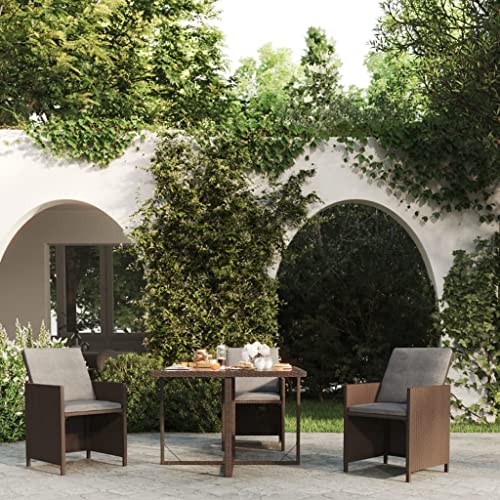 Youuihom Gartentisch Braun 109x107x74 cm Moderner Esstisch aus PE Rattan mit Hartglasplatte und Stahlrahmen Wetterfest & Leicht für Balkon Garten und Outdoor Youuihom Gartentisch Braun 109x107x74 cm Moderner Esstisch aus PE Rattan mit Hartglasplatte und Stahlrahmen Wetterfest & Leicht für Balkon Garten und Outdoor von Youuihom