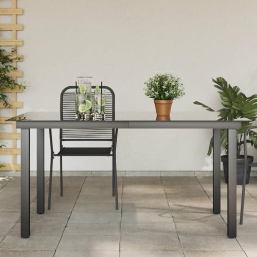 Youuihom Gartentisch Schwarz 150x90x74 cm mit Glasplatte und Aluminium Gestell Witterungsbeständig & Leicht zu Reinigen für Garten Terrasse oder Balkon Youuihom Gartentisch Schwarz 150x90x74 cm mit Glasplatte und Aluminium Gestell Witterungsbeständig & Leicht zu Reinigen für Garten Terrasse oder Balkon von Youuihom