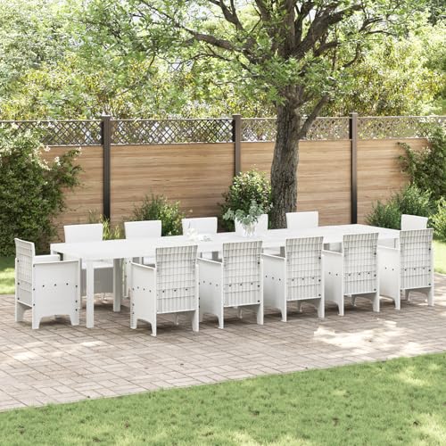 Youuihom Gartentisch Weiß 400x100x73 cm Aluminium Outdoor Tisch Wetterfest Klappbar Modernes Design für Terrasse Garten und Balkon Youuihom Gartentisch Weiß 400x100x73 cm Aluminium Outdoor Tisch Wetterfest Klappbar Modernes Design für Terrasse Garten und Balkon von Youuihom