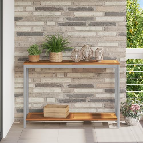 Youuihom Gartentisch aus Massivholz Akazie und Aluminium 110 x 35 x 75 cm Grauer Rechteckiger Beistelltisch für Balkon Garten und Terrasse Robuster Outdoor Tisch für 6 Personen Youuihom Gartentisch aus Massivholz Akazie und Aluminium 110 x 35 x 75 cm Grauer Rechteckiger Beistelltisch für Balkon Garten und Terrasse Robuster Outdoor Tisch für 6 Personen von Youuihom