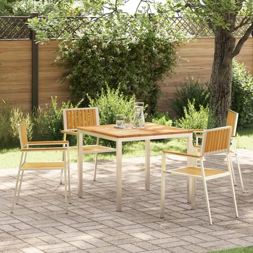 Youuihom Gartentisch aus Massivholz Teak mit 4 Stühlen Rechteckiger Esstisch Outdoor Set für Garten und Terrasse Robustes Design und Bequeme Sitzgelegenheit Youuihom Gartentisch aus Massivholz Teak mit 4 Stühlen Rechteckiger Esstisch Outdoor Set für Garten und Terrasse Robustes Design und Bequeme Sitzgelegenheit von Youuihom