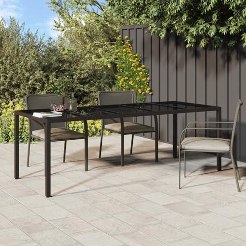Youuihom Gartentisch aus Poly-Rattan 250 x 100 x 75 cm Rechteckiger Outdoor Esstisch mit Sicherheitsglasplatte Wetterfest & Stabil für Balkon Garten und Terrasse Youuihom Gartentisch aus Poly-Rattan 250 x 100 x 75 cm Rechteckiger Outdoor Esstisch mit Sicherheitsglasplatte Wetterfest & Stabil für Balkon Garten und Terrasse von Youuihom