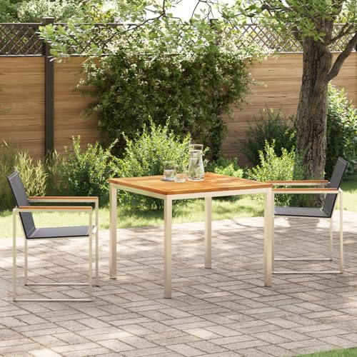 Youuihom Gartentisch aus massivem Teakholz mit 2 Stühlen Quadratischer Esstisch für Balkon Garten und Terrasse Wetterfestes Outdoor Möbelset Modernes Design Platzsparend Youuihom Gartentisch aus massivem Teakholz mit 2 Stühlen Quadratischer Esstisch für Balkon Garten und Terrasse Wetterfestes Outdoor Möbelset Modernes Design Platzsparend von Youuihom
