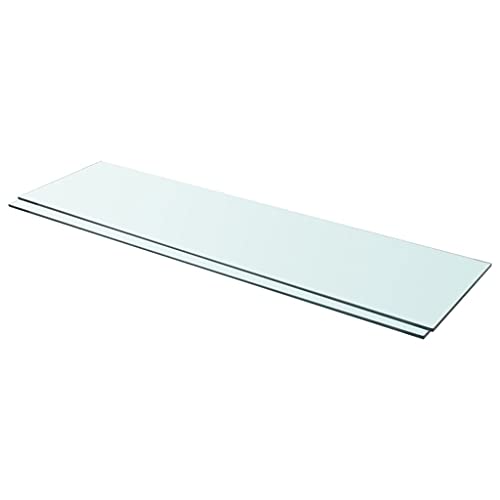 Youuihom Glas Regalböden 2 Stück Transparent 110x30 cm Hartglas Wandregal Schwebend für Wohnung Küche Bad Modernes Deko-Element von Youuihom