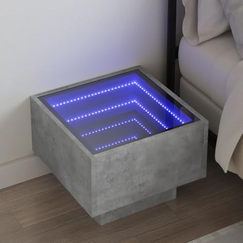 Youuihom Infinity LED Nachttisch Betongrau 40x40x30 cm aus Holzwerkstoff und Glas mit RGB-Beleuchtung für Schlafzimmer Modernes Design Youuihom Infinity LED Nachttisch Betongrau 40x40x30 cm aus Holzwerkstoff und Glas mit RGB-Beleuchtung für Schlafzimmer Modernes Design von Youuihom