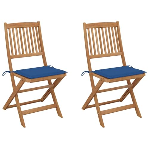 Youuihom Klappbare Gartenstühle 2 STK. mit Kissen Massivholz Akazie Camping Stühle Gartenstuhl Strandstuhl Outdoor Sessel für Balkon Garten Camping Strand Youuihom Klappbare Gartenstühle 2 STK. mit Kissen Massivholz Akazie Camping Stühle Gartenstuhl Strandstuhl Outdoor Sessel für Balkon Garten Camping Strand von Youuihom