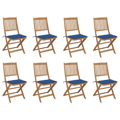 Youuihom Klappbare Gartenstühle mit Kissen 8 STK. Massivholz Akazie Camping Stühle Gartenstuhl Strandstuhl Outdoor Sessel für Balkon Garten Camping Strand Youuihom Klappbare Gartenstühle mit Kissen 8 STK. Massivholz Akazie Camping Stühle Gartenstuhl Strandstuhl Outdoor Sessel für Balkon Garten Camping Strand von Youuihom