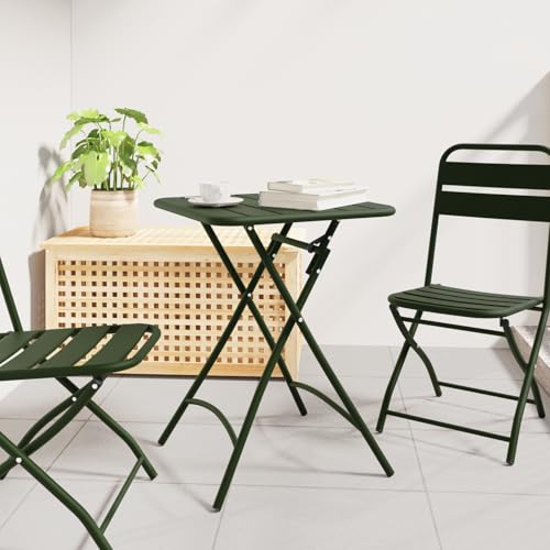 Youuihom Klappbarer Gartentisch Rund Dunkelgrün 55x55x73 cm Stahl Faltbarer Outdoor Tisch mit Mattem Finish Robuste Bauweise & Platz für 4 Personen für Balkon Terrasse und Garten Youuihom Klappbarer Gartentisch Rund Dunkelgrün 55x55x73 cm Stahl Faltbarer Outdoor Tisch mit Mattem Finish Robuste Bauweise & Platz für 4 Personen für Balkon Terrasse und Garten von Youuihom