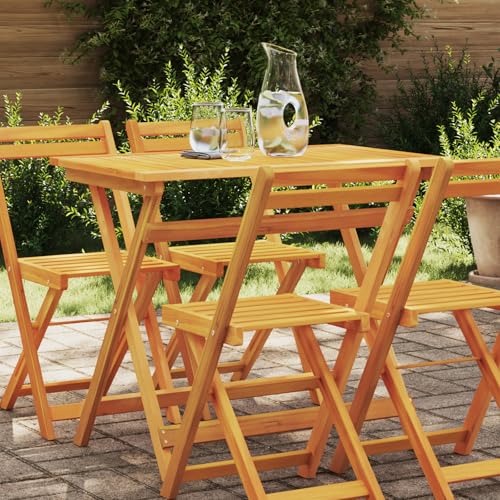 Youuihom Klappbarer Gartentisch aus Massivholz Akazie Rechteckig 100x55x75 cm Modernes Design Robust & Wetterfest Faltbar für Balkon Terrasse und Garten Youuihom Klappbarer Gartentisch aus Massivholz Akazie Rechteckig 100x55x75 cm Modernes Design Robust & Wetterfest Faltbar für Balkon Terrasse und Garten von Youuihom