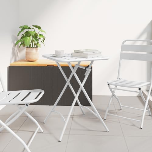 Youuihom Klapptisch Weiß 60x60x70 cm Quadratischer Beistelltisch aus Stahl mit Matt Oberfläche Robuster und Platzsparender Gartentisch für Balkon Terrasse oder Camping Youuihom Klapptisch Weiß 60x60x70 cm Quadratischer Beistelltisch aus Stahl mit Matt Oberfläche Robuster und Platzsparender Gartentisch für Balkon Terrasse oder Camping von Youuihom