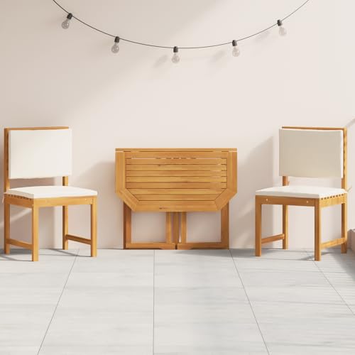 Youuihom Klapptisch aus Massivholz Akazie 90 x 50 cm Faltbarer Beistelltisch für Balkon Garten und Outdoor Robustes Design mit Wetterresistenter Oberfläche Perfekt für Picknick und Camping von Youuihom
