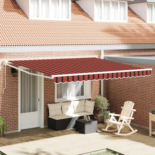 Youuihom Markise Rot Schwarz Gestreift Einziehbar 80 cm Acrylstoff UV-beständig Wetterfest für Terrasse Balkon Garten Youuihom Markise Rot Schwarz Gestreift Einziehbar 80 cm Acrylstoff UV-beständig Wetterfest für Terrasse Balkon Garten von Youuihom