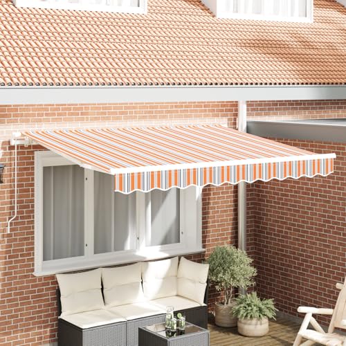 Youuihom Markisenstoff Ersatz 3,5x2m Rechteckig Polyester Gestreift in Orange Grau Blau Wetterbeständiger Sonnenschutz für Balkon Terrasse Garten Youuihom Markisenstoff Ersatz 3,5x2m Rechteckig Polyester Gestreift in Orange Grau Blau Wetterbeständiger Sonnenschutz für Balkon Terrasse Garten von Youuihom