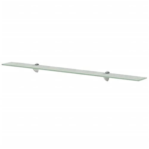 Youuihom Mattes Glas Schweberegal Wandregal 100x10 cm 8 mm Gehärtetes Sicherheitsglas für Wohnzimmer Bad Schlafzimmer Dekoration von Youuihom