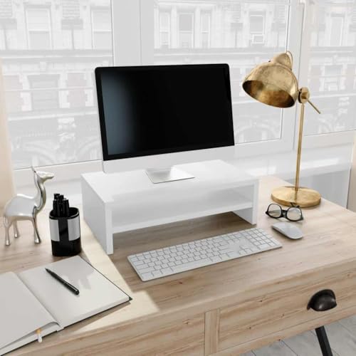 Youuihom Monitorständer Weiß 42x24x13 cm Holzwerkstoff Modernes Design mit Ablagefach für TV Monitor Multimedia Geräte Youuihom Monitorständer Weiß 42x24x13 cm Holzwerkstoff Modernes Design mit Ablagefach für TV Monitor Multimedia Geräte von Youuihom