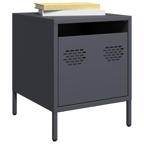 Youuihom Nachttisch Anthrazit 35x39x43,5 cm Schmaler Nachttisch aus Stahl mit Schublade Industrielles Design Beistelltisch für Schlafzimmer und Wohnzimmer Youuihom Nachttisch Anthrazit 35x39x43,5 cm Schmaler Nachttisch aus Stahl mit Schublade Industrielles Design Beistelltisch für Schlafzimmer und Wohnzimmer von Youuihom