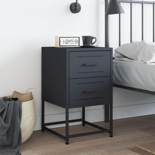 Youuihom Nachttisch Anthrazit 36x39x60,5 cm Stahl Industrie Design Robuster Nachttisch mit Stauraum Moderner Beistelltisch für Schlafzimmer Wohnzimmer und Büro Youuihom Nachttisch Anthrazit 36x39x60,5 cm Stahl Industrie Design Robuster Nachttisch mit Stauraum Moderner Beistelltisch für Schlafzimmer Wohnzimmer und Büro von Youuihom