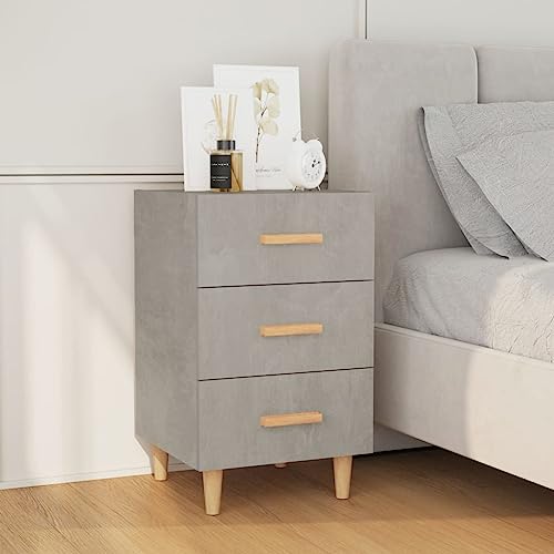 Youuihom Nachttisch Betongrau 40x40x66 cm Moderner Nachttisch mit 3 Schubladen aus Holzwerkstoff Stabiles Design für Schlafzimmer und Wohnzimmer Youuihom Nachttisch Betongrau 40x40x66 cm Moderner Nachttisch mit 3 Schubladen aus Holzwerkstoff Stabiles Design für Schlafzimmer und Wohnzimmer von Youuihom