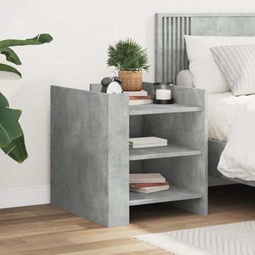 Youuihom Nachttisch Betongrau 45x50x50 cm Moderner Nachttisch mit 2 Fächern aus Holzwerkstoff Stabiles Sideboard für Schlafzimmer und Wohnzimmer Youuihom Nachttisch Betongrau 45x50x50 cm Moderner Nachttisch mit 2 Fächern aus Holzwerkstoff Stabiles Sideboard für Schlafzimmer und Wohnzimmer von Youuihom