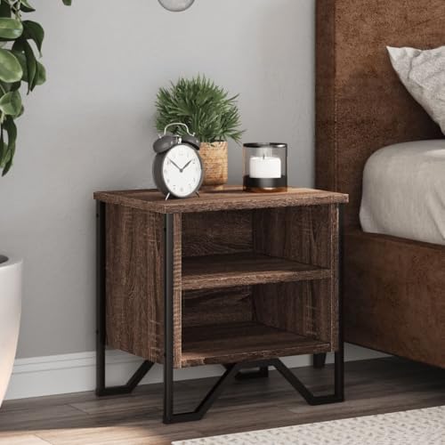 Youuihom Nachttisch Braun Eichen-Optik 40x30x40 cm Holzwerkstoff Möbel Schlafzimmer Wohnzimmer Möbel Nachtschrank Badschrank Schmal für Bad Wohnzimmer Schlafzimmer Jugendzimmer von Youuihom