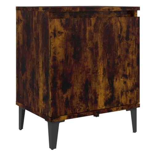 Youuihom Nachttisch Räuchereiche 40x30x50 cm Industrielles Design mit Metallbeinen Stabiles Sideboard für Schlafzimmer mit Stauraum Youuihom Nachttisch Räuchereiche 40x30x50 cm Industrielles Design mit Metallbeinen Stabiles Sideboard für Schlafzimmer mit Stauraum von Youuihom