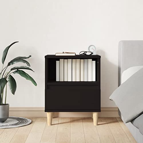 Youuihom Nachttisch Schwarz Modernes Design mit Schublade und Fach 40 x 35 x 50 cm Stauraum und Stabile Holzbeine für Schlafzimmer Wohnzimmer oder Büro Youuihom Nachttisch Schwarz Modernes Design mit Schublade und Fach 40 x 35 x 50 cm Stauraum und Stabile Holzbeine für Schlafzimmer Wohnzimmer oder Büro von Youuihom