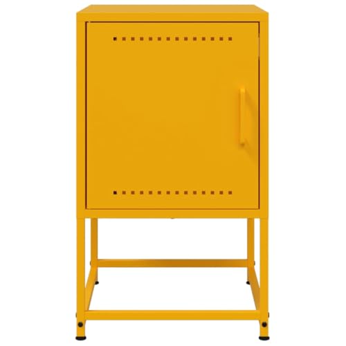 Youuihom Nachttisch Senfgelb 36x39x60 5 cm Stahl Industrie Design Robust mit Stauraum Schmaler Beistelltisch für Schlafzimmer Wohnzimmer und Büro Youuihom Nachttisch Senfgelb 36x39x60 5 cm Stahl Industrie Design Robust mit Stauraum Schmaler Beistelltisch für Schlafzimmer Wohnzimmer und Büro von Youuihom