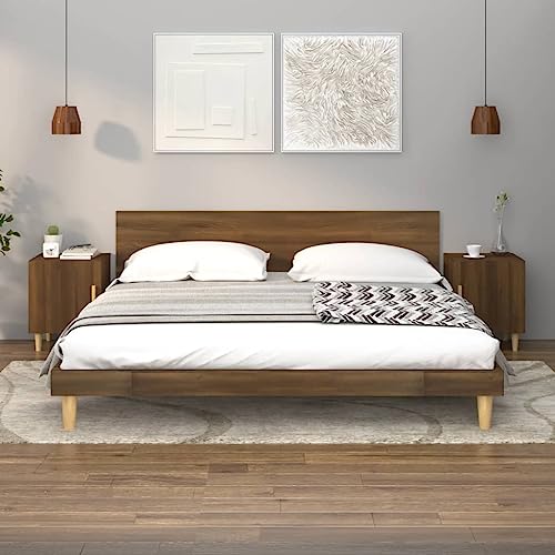 Youuihom Nachttisch Set 2 Stück Braun Eichen Optik Holzwerkstoff 40 x 40 x 50 cm Moderner Nachttisch mit Tür Stauraum Stabil für Schlafzimmer Wohnzimmer Youuihom Nachttisch Set 2 Stück Braun Eichen Optik Holzwerkstoff 40 x 40 x 50 cm Moderner Nachttisch mit Tür Stauraum Stabil für Schlafzimmer Wohnzimmer von Youuihom