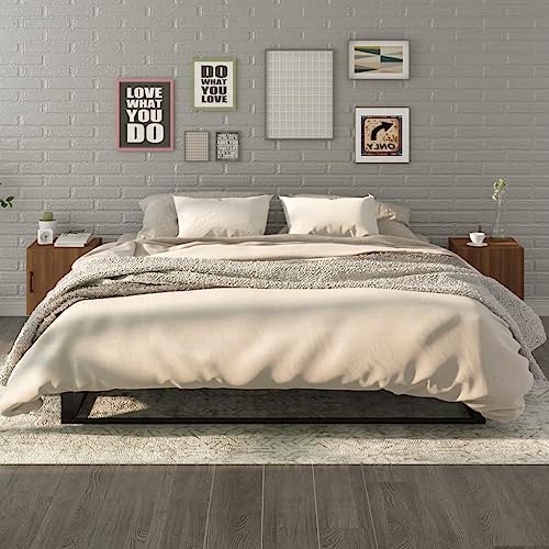 Youuihom Nachttisch Set 2 Stück Braun Eichenoptik Holzwerkstoff 40x40x50 cm Schmaler Beistelltisch mit Tür Schlafzimmer Möbel Youuihom Nachttisch Set 2 Stück Braun Eichenoptik Holzwerkstoff 40x40x50 cm Schmaler Beistelltisch mit Tür Schlafzimmer Möbel von Youuihom