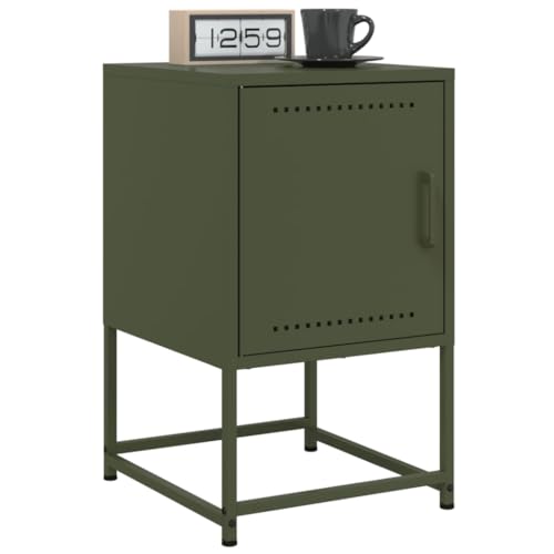 Youuihom Nachttisch Set 2 Stück Olivgrün Industrielles Design aus Stahl 36 x 39 x 60 5 cm Robust mit Stauraum für Schlafzimmer Wohnzimmer und Büro Youuihom Nachttisch Set 2 Stück Olivgrün Industrielles Design aus Stahl 36 x 39 x 60 5 cm Robust mit Stauraum für Schlafzimmer Wohnzimmer und Büro von Youuihom