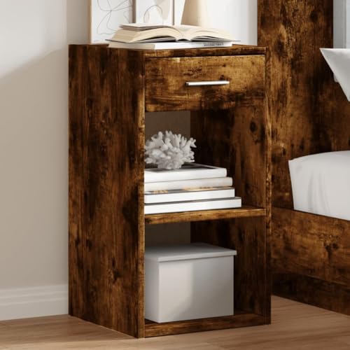 Youuihom Nachttisch Set 2 Stück Räuchereiche Holzwerkstoff 35x34x65 cm Schlankes Design mit Schublade und Regal für Schlafzimmer Wohnzimmer Youuihom Nachttisch Set 2 Stück Räuchereiche Holzwerkstoff 35x34x65 cm Schlankes Design mit Schublade und Regal für Schlafzimmer Wohnzimmer von Youuihom
