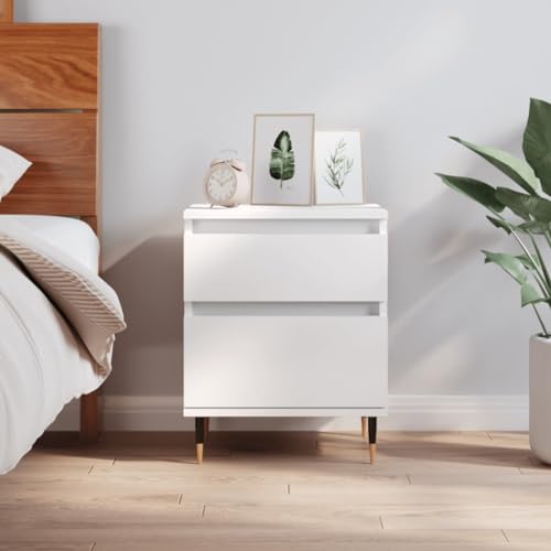 Youuihom Nachttisch Weiß Moderner Beistelltisch mit Schublade und Fach Metallbeine Stauraum für Schlafzimmer 40x35x50 cm Youuihom Nachttisch Weiß Moderner Beistelltisch mit Schublade und Fach Metallbeine Stauraum für Schlafzimmer 40x35x50 cm von Youuihom