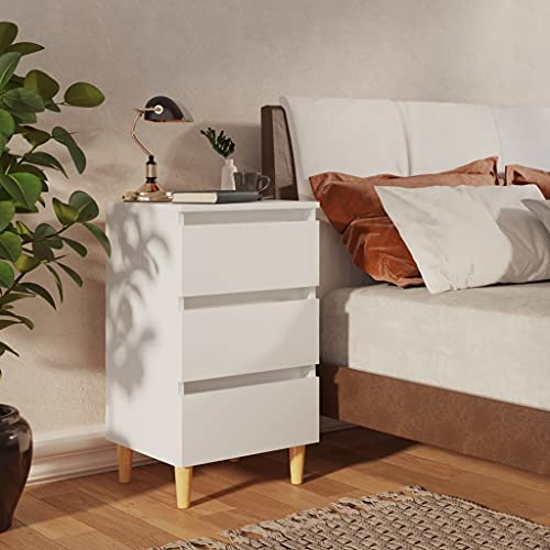Youuihom Nachttisch Weiß mit Massivholz-Beinen 40x35x69 cm Schmaler Nachtschrank mit 3 Schubladen für Schlafzimmer Skandinavisches Design Youuihom Nachttisch Weiß mit Massivholz-Beinen 40x35x69 cm Schmaler Nachtschrank mit 3 Schubladen für Schlafzimmer Skandinavisches Design von Youuihom