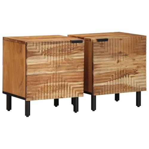 Youuihom Nachttisch aus Massivholz Akazie 40 x 33 x 46 cm Moderner Nachtschrank mit Stauraum Robustes Design für Schlafzimmer Wohnzimmer und Büro Youuihom Nachttisch aus Massivholz Akazie 40 x 33 x 46 cm Moderner Nachtschrank mit Stauraum Robustes Design für Schlafzimmer Wohnzimmer und Büro von Youuihom