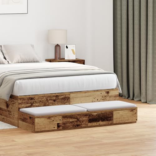 Youuihom Nachttisch aus Massivholz Altholz Rustikales Design mit 3 Schubladen Schmaler Beistelltisch für Schlafzimmer Wohnzimmer oder Gästezimmer 120x36,5x16,5 cm Youuihom Nachttisch aus Massivholz Altholz Rustikales Design mit 3 Schubladen Schmaler Beistelltisch für Schlafzimmer Wohnzimmer oder Gästezimmer 120x36,5x16,5 cm von Youuihom