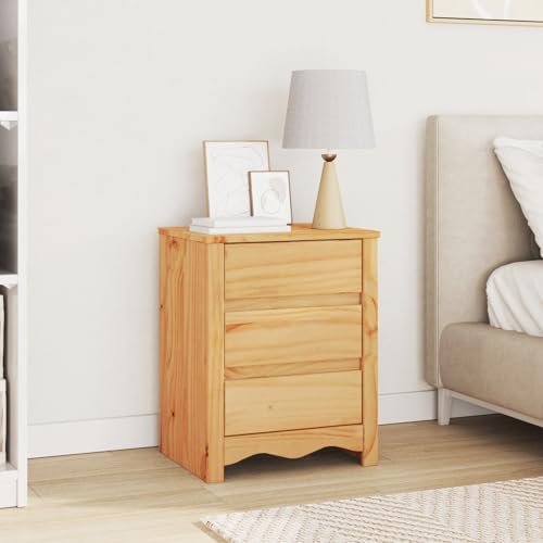 Youuihom Nachttisch aus Massivholz Eiche Braun 45x35x56 cm mit 3 Schubladen Traditionelles Design Schmaler Kleiner Beistelltisch für Schlafzimmer und Wohnzimmer Youuihom Nachttisch aus Massivholz Eiche Braun 45x35x56 cm mit 3 Schubladen Traditionelles Design Schmaler Kleiner Beistelltisch für Schlafzimmer und Wohnzimmer von Youuihom