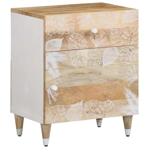 Youuihom Nachttisch aus Massivholz Mango Natur mit Schublade und Tür 50 x 33 x 60 cm Robuster Nachtisch mit Stauraum Modernes Design für Schlafzimmer Wohnzimmer und Büro Youuihom Nachttisch aus Massivholz Mango Natur mit Schublade und Tür 50 x 33 x 60 cm Robuster Nachtisch mit Stauraum Modernes Design für Schlafzimmer Wohnzimmer und Büro von Youuihom