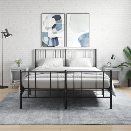 Youuihom Nachttische 2 STK. Betongrau 40x35x50 cm Holzwerkstoff Modernes Design mit Metallbeinen für Schlafzimmer Youuihom Nachttische 2 STK. Betongrau 40x35x50 cm Holzwerkstoff Modernes Design mit Metallbeinen für Schlafzimmer von Youuihom