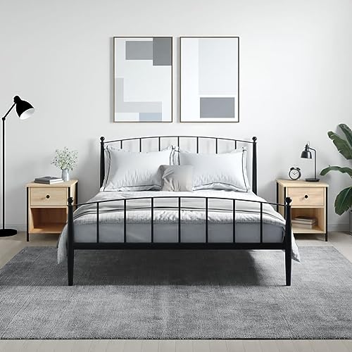 Youuihom Nachttische Set 2 Stück Sonoma-Eiche 40x42x50 cm Holzwerkstoff Eisen Rahmen Stauraum Kommode Beistelltische für Schlafzimmer Wohnzimmer Youuihom Nachttische Set 2 Stück Sonoma-Eiche 40x42x50 cm Holzwerkstoff Eisen Rahmen Stauraum Kommode Beistelltische für Schlafzimmer Wohnzimmer von Youuihom
