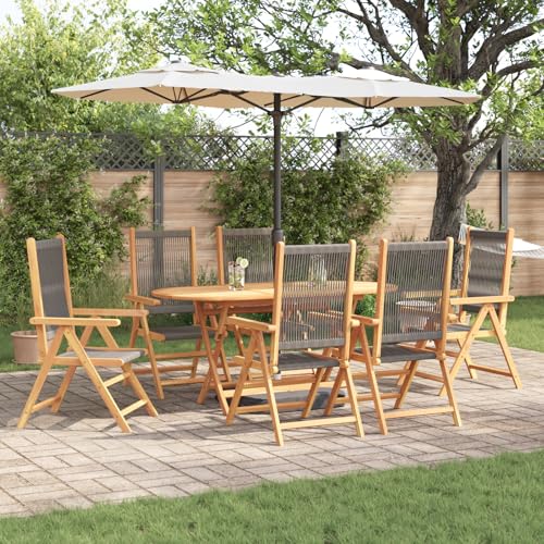 Youuihom Ovaler Gartentisch aus massivem Akazienholz 160 x 85 x 75 cm Faltbarer Esstisch mit 6 Stühlen Robustes Design für Terrasse Garten und Balkon Youuihom Ovaler Gartentisch aus massivem Akazienholz 160 x 85 x 75 cm Faltbarer Esstisch mit 6 Stühlen Robustes Design für Terrasse Garten und Balkon von Youuihom