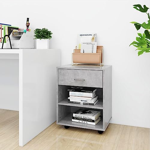 Youuihom Rollschrank Betongrau aus Holzwerkstoff 46x36x59 cm mit Rollen Moderner Mobiler Aufbewahrungsschrank für Büro und Home Office Youuihom Rollschrank Betongrau aus Holzwerkstoff 46x36x59 cm mit Rollen Moderner Mobiler Aufbewahrungsschrank für Büro und Home Office von Youuihom