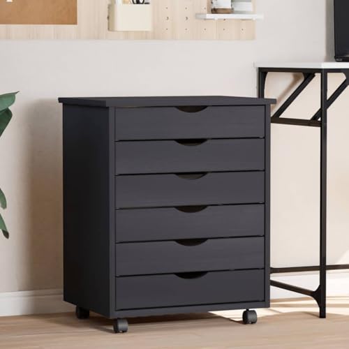 Youuihom Rollschrank mit 6 Schubladen Grau Massivholz Kiefer Moss Organizer für Büro Wohnzimmer Küche Outdoor – Praktischer Aufbewahrungsschrank mit Rollen und Griffmulden 53x39x65,5 cm Youuihom Rollschrank mit 6 Schubladen Grau Massivholz Kiefer Moss Organizer für Büro Wohnzimmer Küche Outdoor – Praktischer Aufbewahrungsschrank mit Rollen und Griffmulden 53x39x65,5 cm von Youuihom