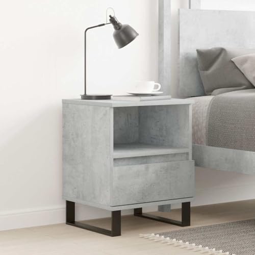 Youuihom Schmaler Nachttisch Betongrau 40x35x50 cm Holzwerkstoff Modernes Design mit Stauraum für Schlafzimmer Youuihom Schmaler Nachttisch Betongrau 40x35x50 cm Holzwerkstoff Modernes Design mit Stauraum für Schlafzimmer von Youuihom