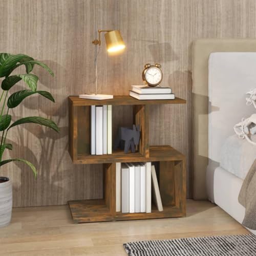 Youuihom Schmaler Nachttisch Kleiner Beistelltisch Räuchereiche Dekor Holzwerkstoff 50x30x51,5 cm Modernes Design mit Offenen Fächern für Schlafzimmer Youuihom Schmaler Nachttisch Kleiner Beistelltisch Räuchereiche Dekor Holzwerkstoff 50x30x51,5 cm Modernes Design mit Offenen Fächern für Schlafzimmer von Youuihom