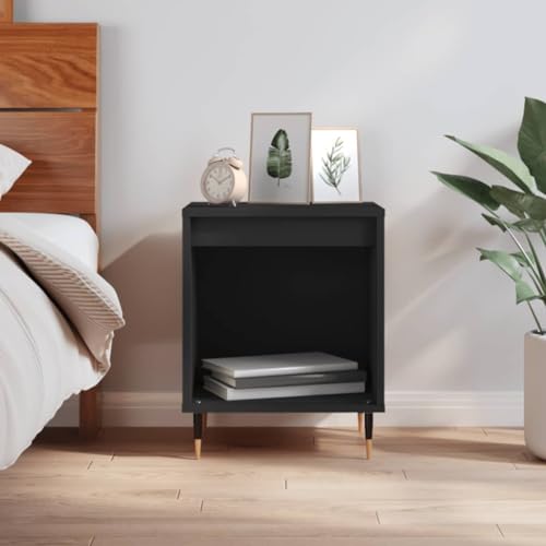 Youuihom Schmaler Nachttisch Schwarz 40x35x50 cm aus Holzwerkstoff und Metall – Modernes Design mit Stauraum für Schlafzimmer Youuihom Schmaler Nachttisch Schwarz 40x35x50 cm aus Holzwerkstoff und Metall – Modernes Design mit Stauraum für Schlafzimmer von Youuihom