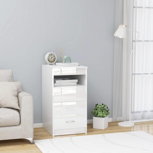 Youuihom Schubladenschrank Hochglanz Weiß 40x50x76 cm Holzwerkstoff mit 3 Schubladen und Ablagefach Kompakter Aufbewahrungsschrank für Zuhause und Büro Youuihom Schubladenschrank Hochglanz Weiß 40x50x76 cm Holzwerkstoff mit 3 Schubladen und Ablagefach Kompakter Aufbewahrungsschrank für Zuhause und Büro von Youuihom