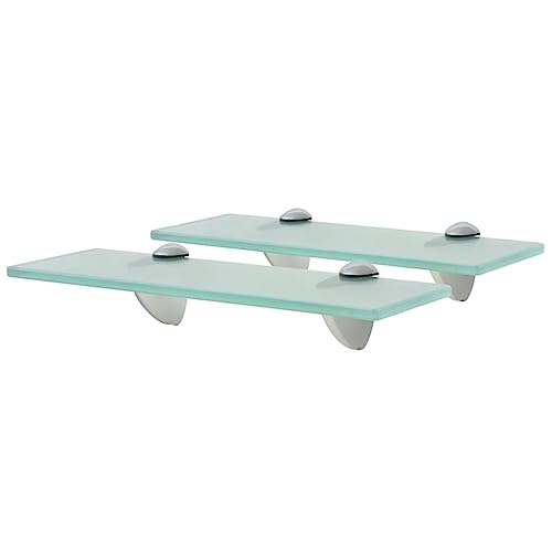 Youuihom Schweberegale 2 Stück aus gehärtetem Sicherheitsglas 30x10 cm transparent Wandregal schwebend für Deko Bücher Bad Küche Schlafzimmer von Youuihom