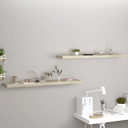 Youuihom Schweberegale Set 2 STK Eichefarben 120x23,5x3,8 cm Wandregal mit unsichtbarer Montage Waben-MDF Metallrahmen für Wohnzimmer Bad Küche Wanddeko Bücher Deko Youuihom Schweberegale Set 2 STK Eichefarben 120x23,5x3,8 cm Wandregal mit unsichtbarer Montage Waben-MDF Metallrahmen für Wohnzimmer Bad Küche Wanddeko Bücher Deko von Youuihom