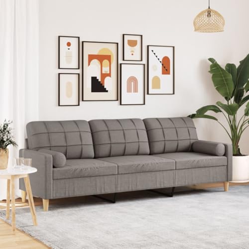 Youuihom Sofa 3-Sitzer mit Zierkissen Taupe 210 cm Stoff Einzelsofa Schlafcouch Schlafsofa Sessel Wohnzimmer für Wohnzimmer Esszimmer Küchen Jugendzimmer Youuihom Sofa 3-Sitzer mit Zierkissen Taupe 210 cm Stoff Einzelsofa Schlafcouch Schlafsofa Sessel Wohnzimmer für Wohnzimmer Esszimmer Küchen Jugendzimmer von Youuihom